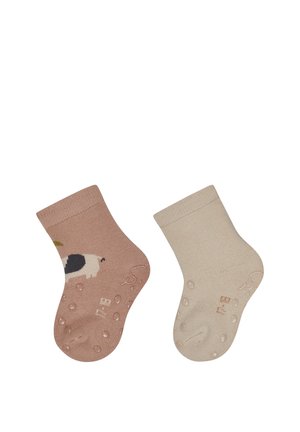 KRABBEL 2-PACK ELEFANT - Socks - taupe