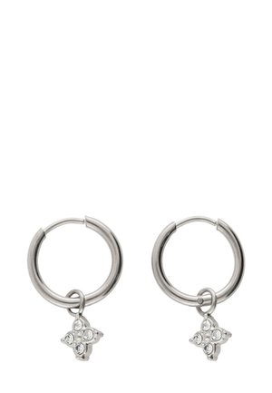 MIDNIGHT MINI POINTED CLOVER - Orecchini - silver-coloured