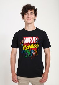 Marvel AVENGERS CLASSIC ACE TEAM - Camiseta estampada - black