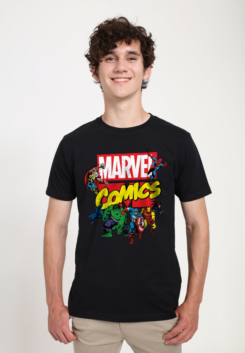 Marvel AVENGERS CLASSIC ACE TEAM - Camiseta estampada - black