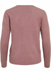 VILA VIRIL L/S V-NECK TOP - Pulover - rose taupe