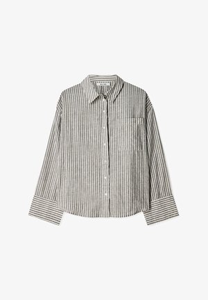 NA-KD, STRIPE - Skjortebluser - grey white stripe