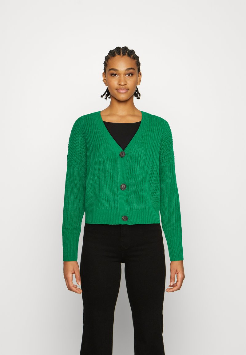 Vero Moda VMLEA V NECK CARDIGAN - Casaco de malha - holly green