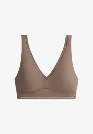 OYSHO, MEDIUM-SUPPORT COMFORTLUX SPORTS BRA WITH HEMSTITCH - Sport-bh met medium support - light brown