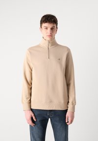 GANT REG SHIELD HALF ZIP  - Sweater - dry sand