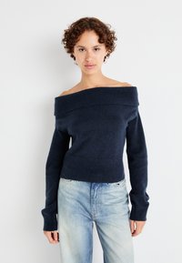 Weekday LOLO OFF SHOULDER  - Pulover - navy