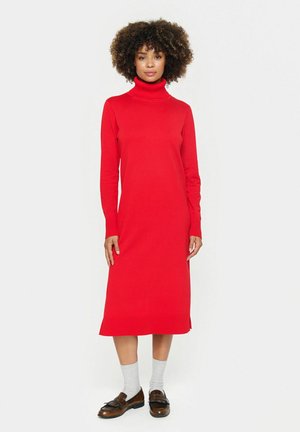 MILA ROLL NECK - Jumper dress - racing red