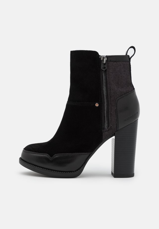 LABOUR ZIP - Botines de tacón - black