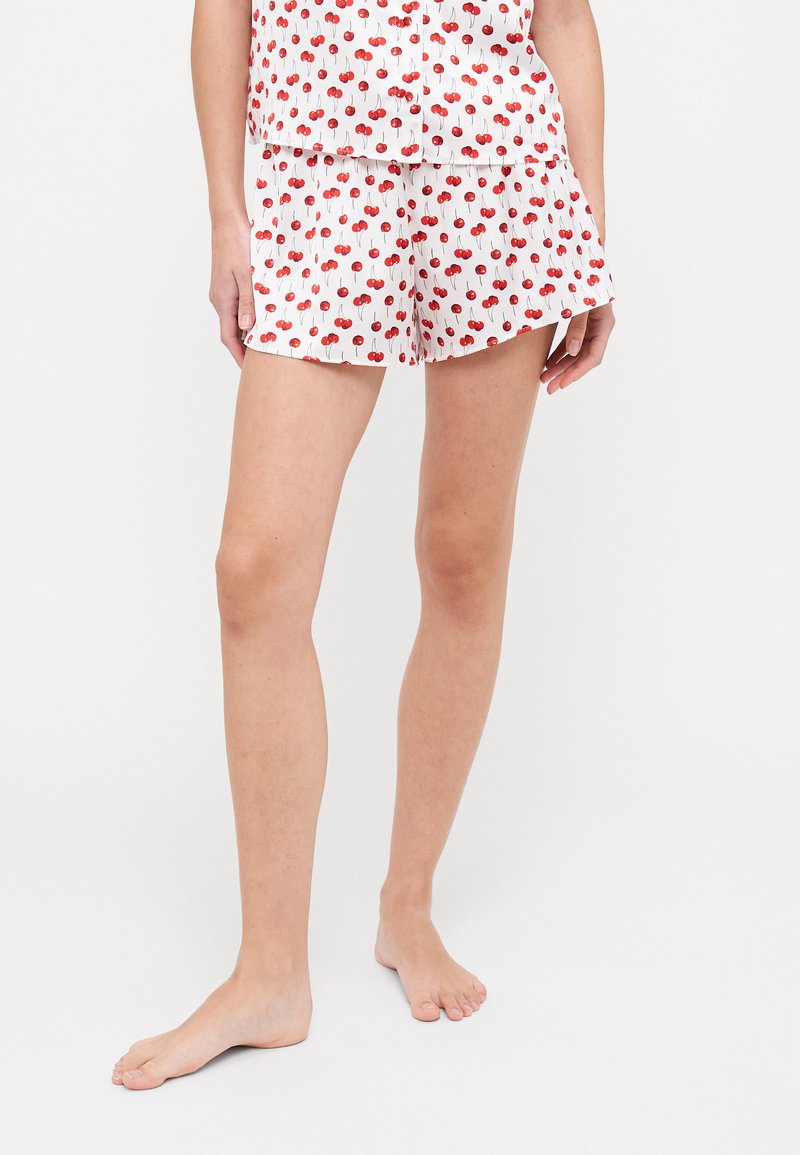 Abercrombie & Fitch Sleep Short - Donji dio pidžame - white/red