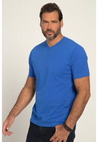 JP1880 GROSSE GRÖSSEN REINE V-AUSSCHNITT - T-shirt basic - blue