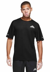 Nike Performance - SOLAR CHASE  - T-shirt de sport - black/white Image miniature 1