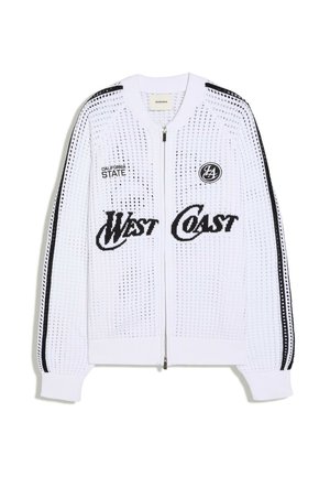 Bershka, RETRO MESH - JACKET - Gilet - white