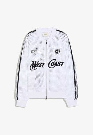 Bershka, RETRO MESH - JACKET - Gilet - white