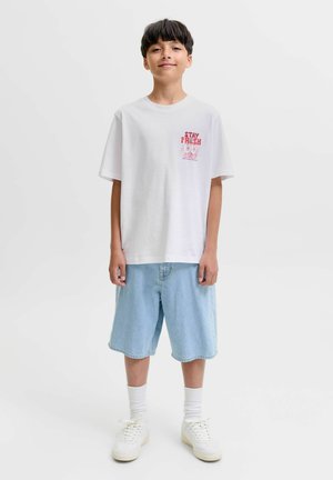 Jack & Jones Junior, T-SHIRT BACKPRINTET T-SHIRT BOYS - T-shirt print - bright white