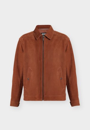 BOSS, MINTON - Veste en cuir - medium brown