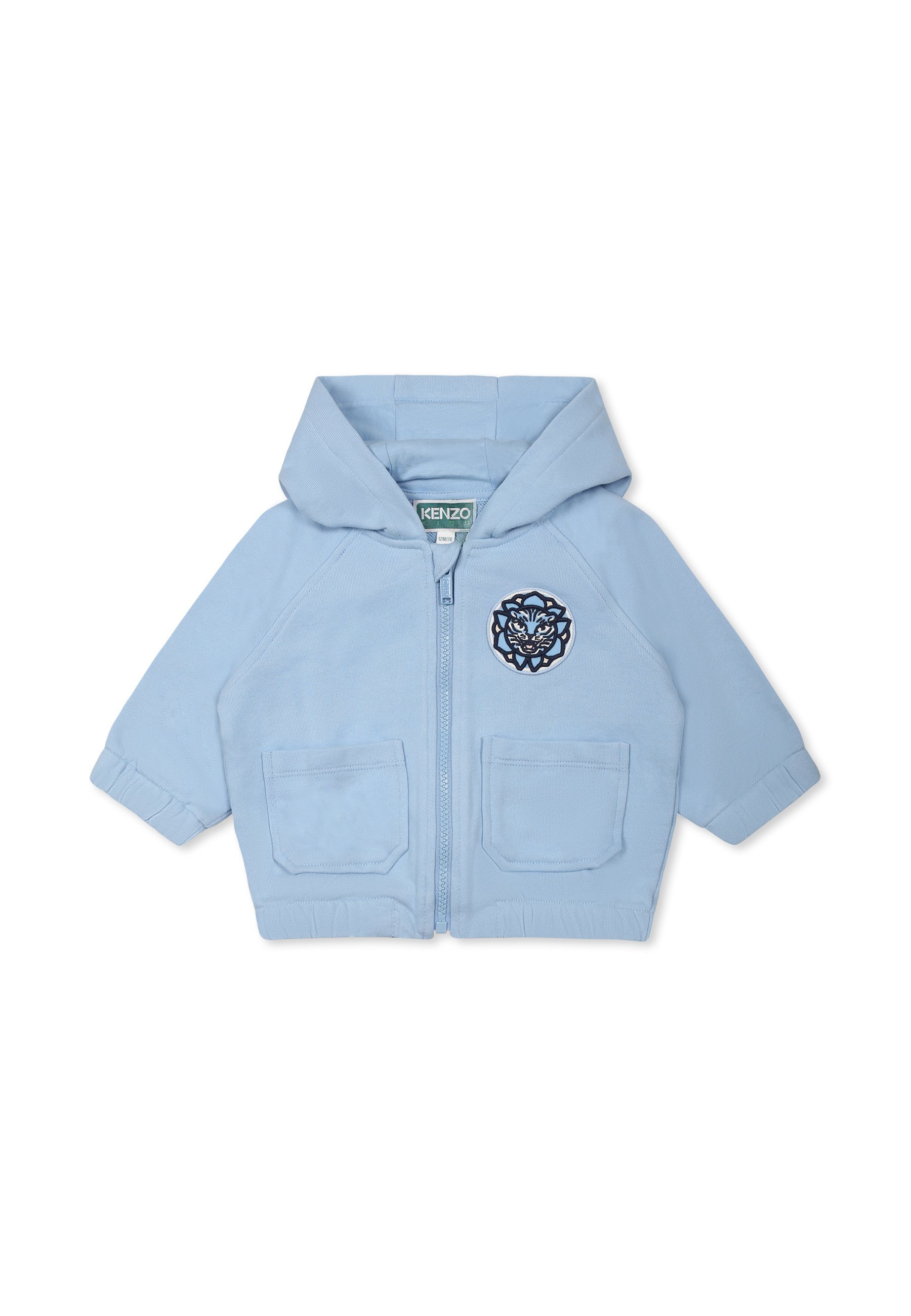 KENZO kids Felpa con zip light blue/celeste