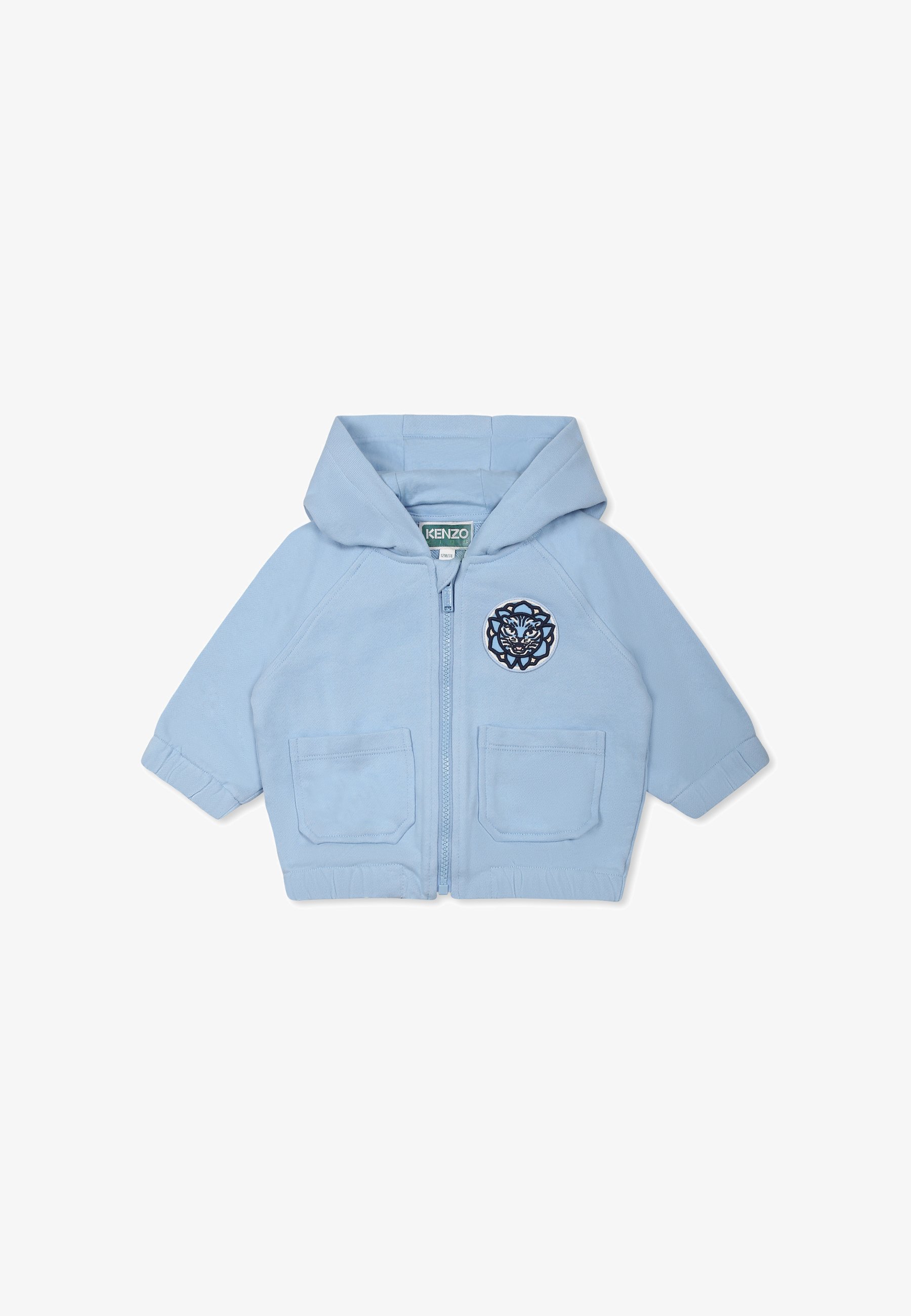 KENZO kids Felpa con zip light blue/celeste