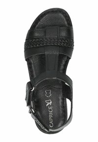 Caprice Pleištapadžiai sandalai - black nappa
