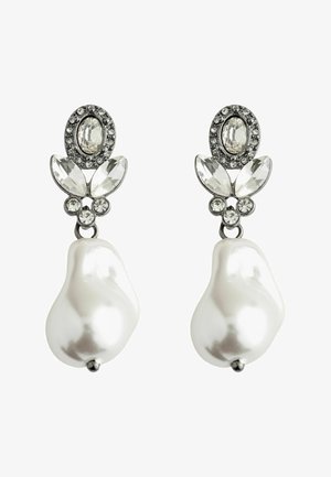 Next, Earrings - pewter tone