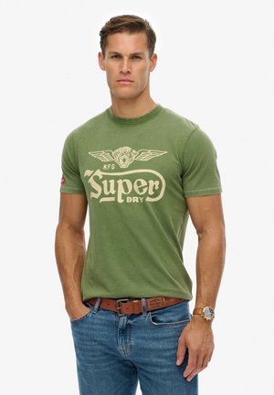 AUTO LOGO - Print T-shirt - artichoke green