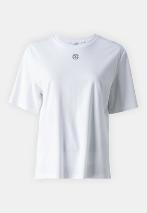 MSCH Copenhagen MSCHMELEA ICON TEE - Apdrukāts T-krekls - white/black