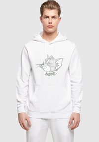 ABSOLUTE CULT TOM AND JERRY - NOPE - Mikina s kapucí - white