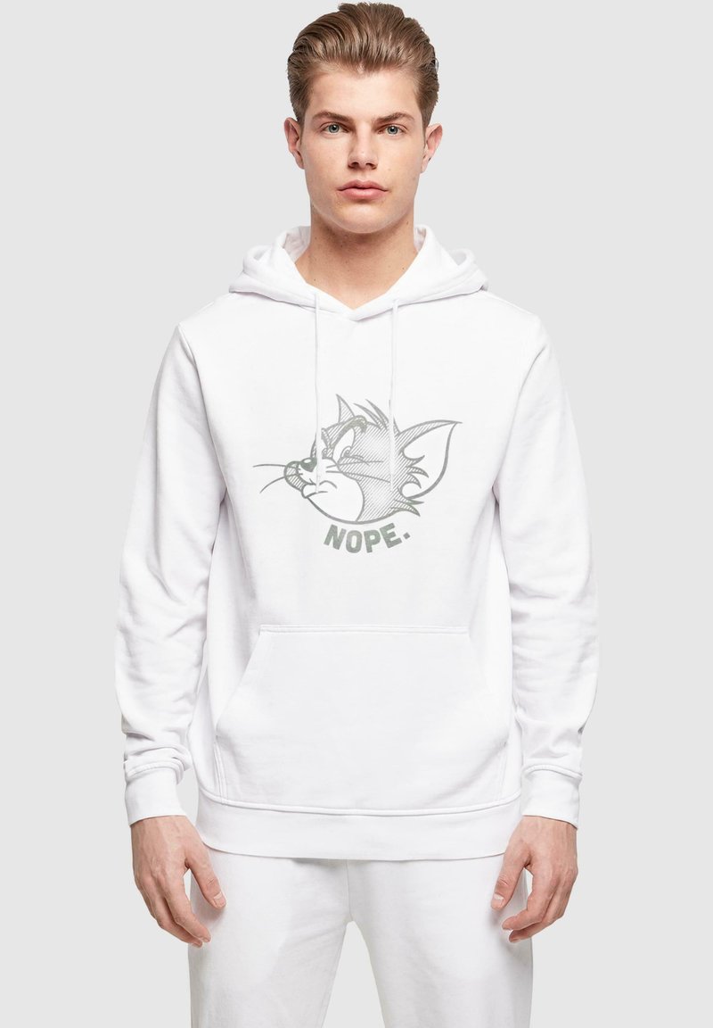 ABSOLUTE CULT TOM AND JERRY - NOPE - Mikina s kapucí - white