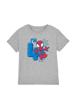 Marvel SPIDERMAN CUTE SPIDEY BIRTHDAY 4 - Print T-shirt - mottled grey