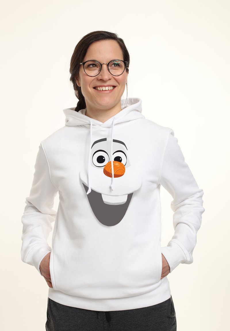 Disney FROZEN OLAF FACE - Jersey con capucha - white