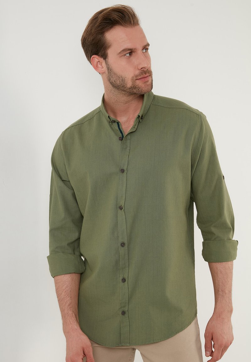 Herren Freizeithemden | Buratti Hemd khaki - YY90123 Herren Freizeithemden | Buratti Hemd khaki - YY90123