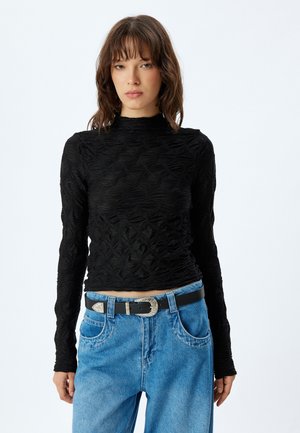 SEMI-SHEER - Langarmshirt - black