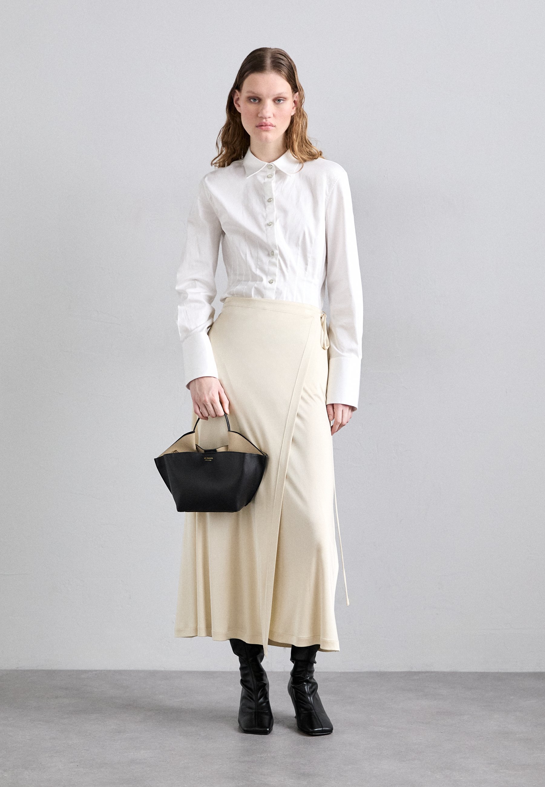 Helmut Lang FLUID WRAP SKIRT - Wickelrock - warm sand/sand