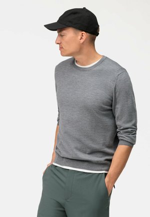 Strickpullover - silbergrau