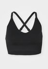 SEAMLESS V NECK BRA - Športni modrček z rahlo podporo - black