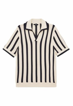 REGULAR FIT - DUNCAN STRIPE - Pólóing - off white navy