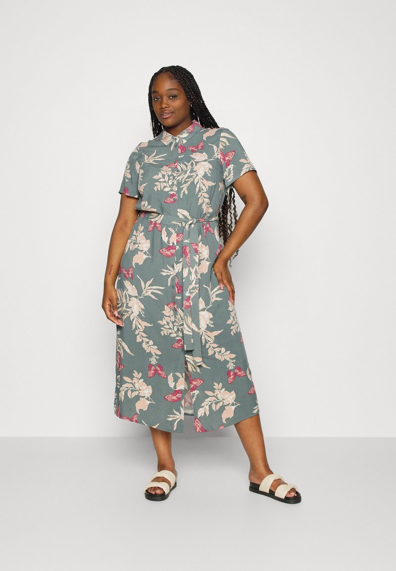 Vero Moda Curve VMCEASY LONG SHIRT DRESS Shirt dress laurel wreath