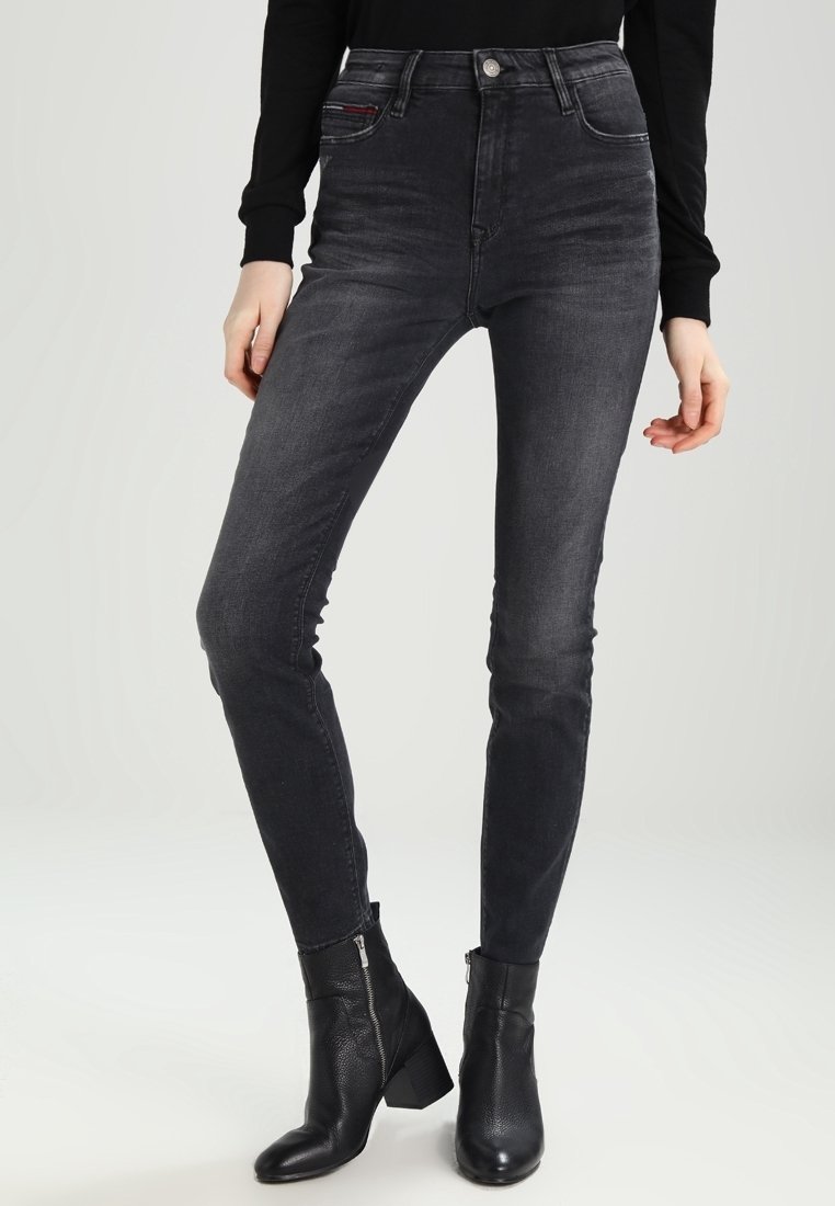 Tommy Jeans Vaqueros pitillo - black denim