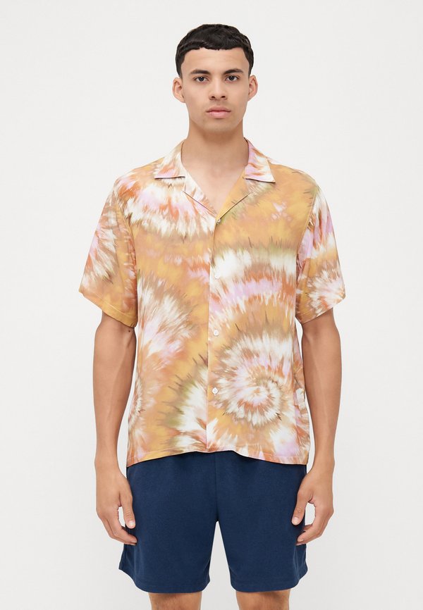 CALYPSO SWIRL TIE DYE PRINTED CAMP SHIRTS - Beach accessory - orange