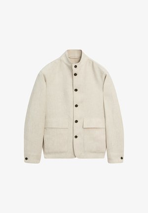 Massimo Dutti, 100% LINEN TOTAL LOOK OVERSHIRT - Let jakke / Sommerjakker - beige