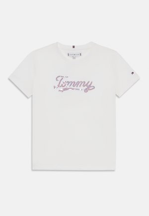 SCRIPT SEQUINS TEE - Camiseta estampada - white