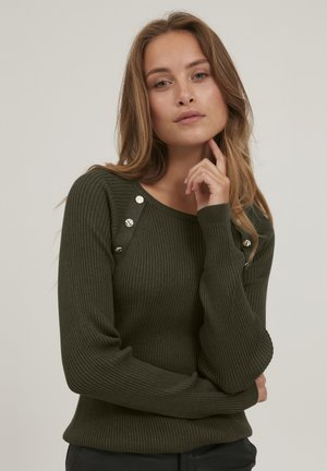 PULZ PZSARA - Maglione - grape leaf melange
