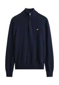 CASUAL HALF ZIP - Stickad tröja - evening blue
