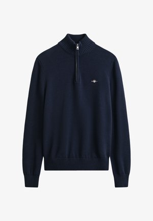 GANT CASUAL HALF ZIP - Strickpullover - evening blue