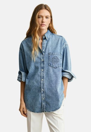 EMBROIDERED - Chemisier - semi light blue worn in