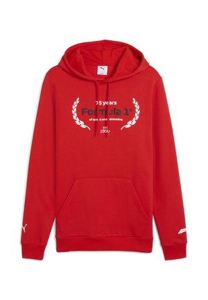 ESSENTIALS LOGO GRAPHIC - Jersey con capucha - pop red