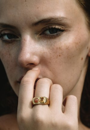 STRUCTURED SUN AND MOON - Ring - rose gold-coloured