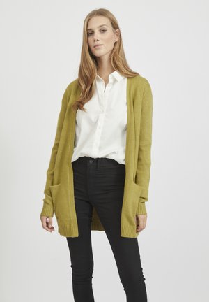 VIRIL OPEN CARDIGAN - Cardigan - green olive melange
