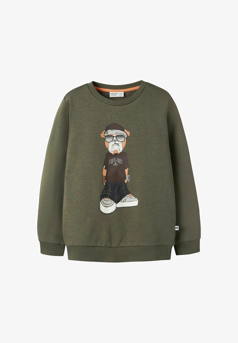 Name it NKMOKLOKKEN BRU BOX - Ikdienas džemperis - ivy green