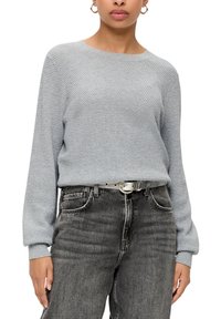 QS MIT GLITZERGARN - Strickpullover - grau meliert