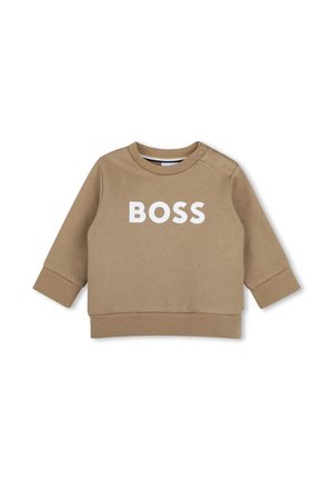 BOSS Kidswear, SWEAT MOLLETONÉ - Sweatshirt - cookie
